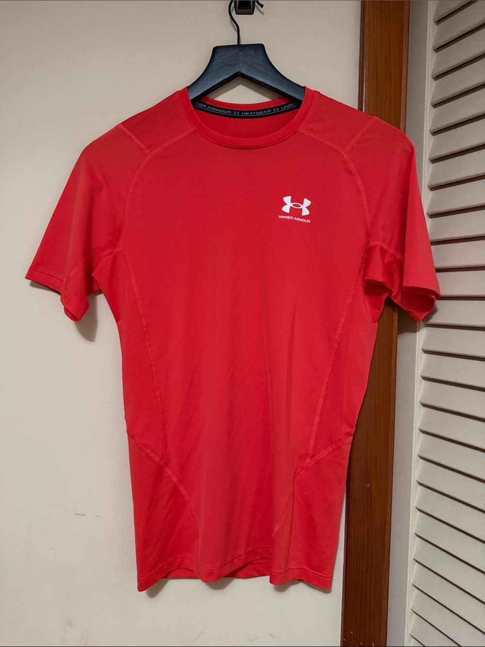 Under Armour Bright  Red Short Sleeve Compression Top